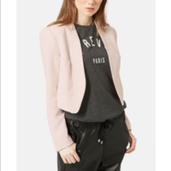 Topshop | Pale Pink Crop Blazer - Picture 1 of 7